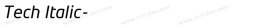 Tech Italic字体转换